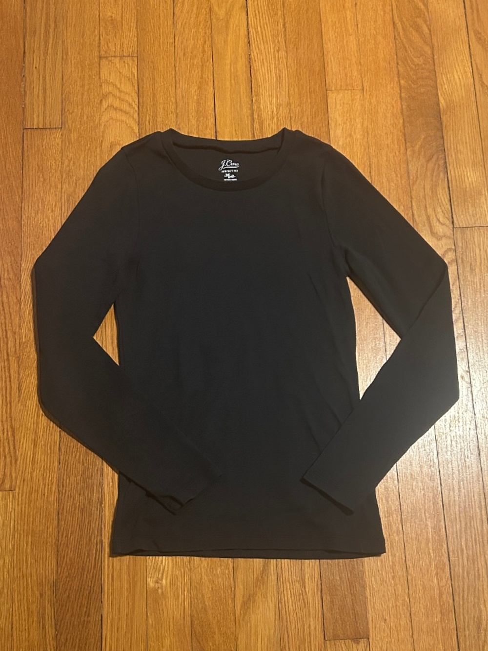 J. Crew Perfect Fit Cotton Long Sleeve Black Tee Women’s M
